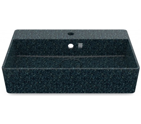 Woodio vægmonteret håndvask 60 x 40 cm ECO - Arktisk blå