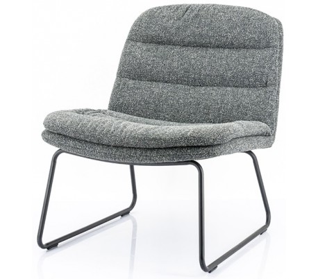 Bermo lænestol i polyester H78 cm - Sort/Antracit