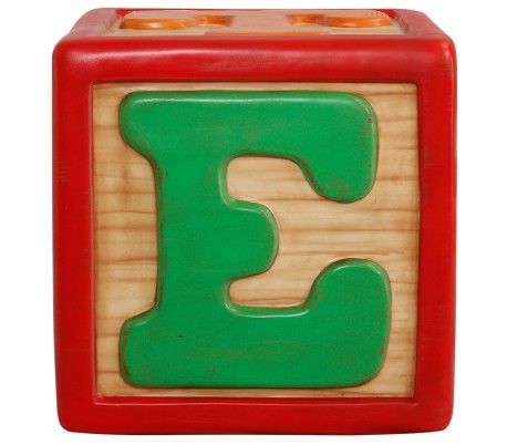 Legetøjsklods i fiberglas 55 x 55 x 55 cm - Antik rød