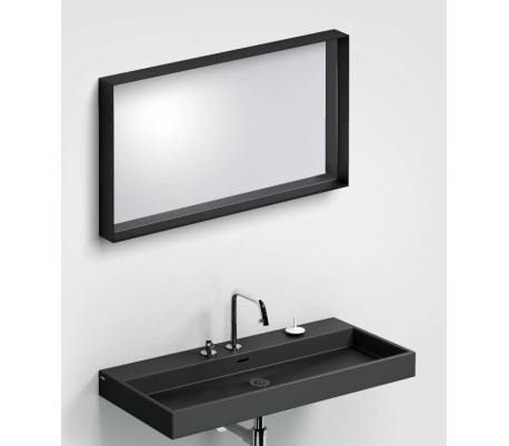 LOOK AT ME vægspejl 90 x 50 cm - Mat sort