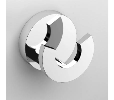 FLAT Dobbeltkrog Ø4,8 cm - Krom