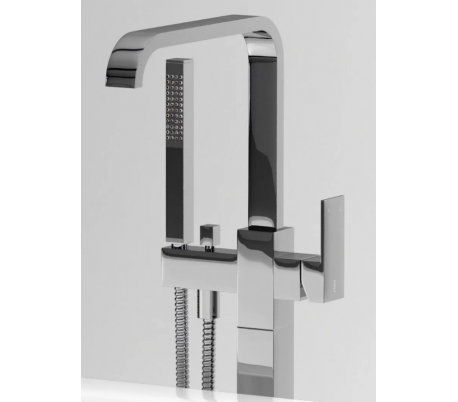 XO 3 Gulv armatur til badekar H99,5 cm - Krom