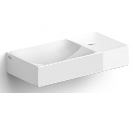 VALE Håndvask 38 x 19 cm Keramik - Hvid højglans