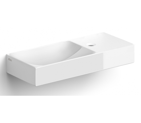 VALE Håndvask 45 x 19 cm Keramik - Hvid højglans