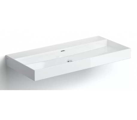 NEW WASH ME Håndvask 90 x 42 cm Keramik - Hvid højglans
