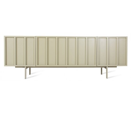 Lowboard i MDF og metal H55 x B159,5 cm - Stengrå