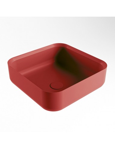 BINX håndvask 36 x 36 cm Solid surface - Rød
