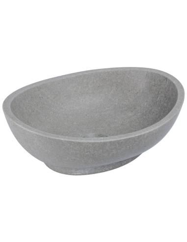 KELUD håndvask i marmor 41 x 33,5 cm - Grå marmor
