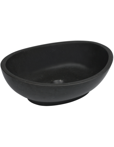 KELUD håndvask i granit 41 x 33,5 cm - Sort granit