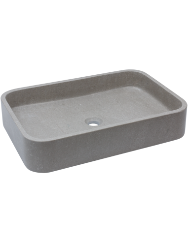ETNA håndvask i marmor 61 x 41 cm - Grå marmor