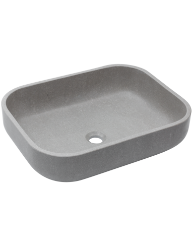 GALERAS håndvask i marmor 51 x 41 cm - Grå marmor