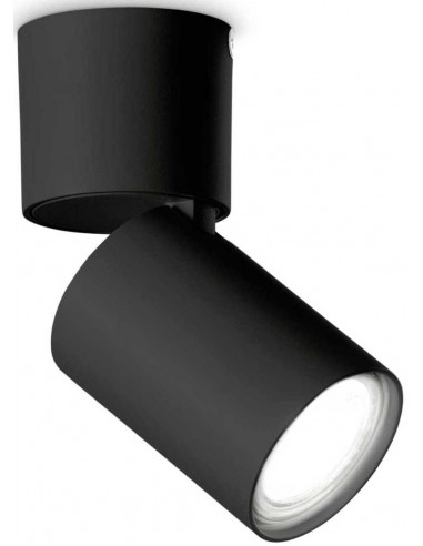 TOBY Påbygningsspot i metal Ø6 cm 1 x GU10 - Sort