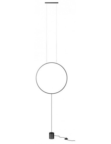 SLICK Gulvlampe i aluminium B61,2 cm 19W SMD LED - Mat sort