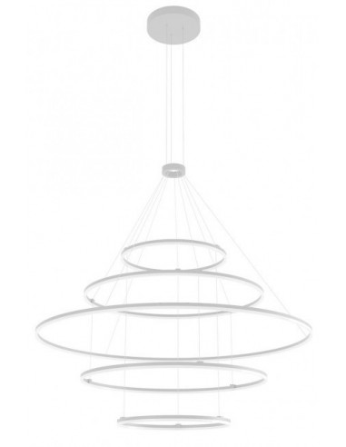 ORBIT Lysekrone i aluminium Ø150 cm 286W LED - Mat hvid