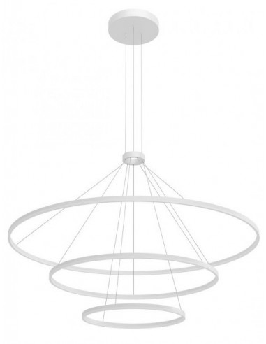 ORBIT Lysekrone i aluminium Ø150 cm 186W LED - Mat hvid