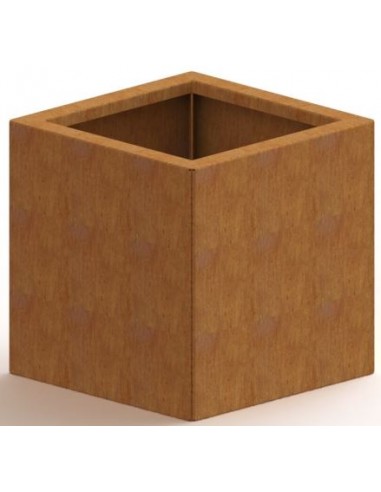 Miami højbed med bund H80 x B40 x D40 cm i corten stål