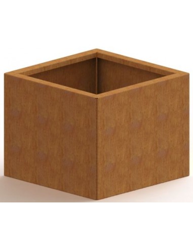 Miami højbed med bund H60 x B50 x D50 cm i corten stål