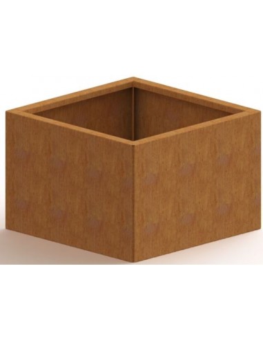 Miami højbed med bund H60 x B60 x D60 cm i corten stål