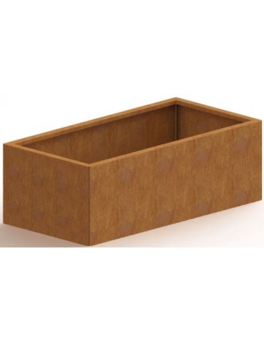 Texas højbed uden bund H60 x B120 x D60 cm i corten stål