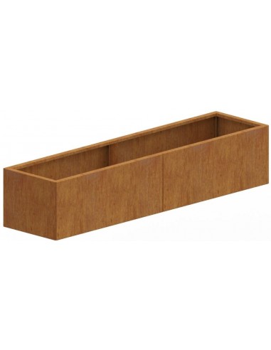 Texas højbed uden bund H80 x B200 x D50 cm i corten stål