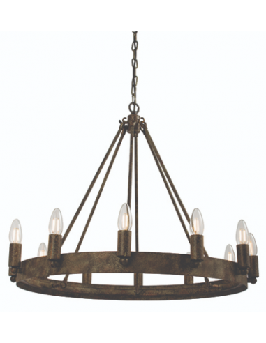 Chevalier Lysekrone i metal Ø70 cm 12 x E14 - Rust