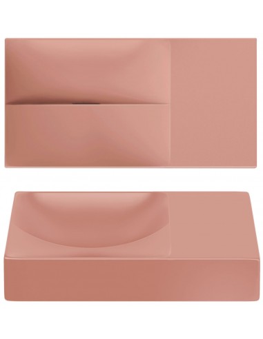 VALE Håndvask 38 x 19 cm Keramik - Mat pink
