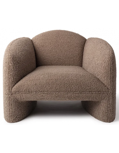 NACHII Lænestol i plys polyester H79 cm - Brun