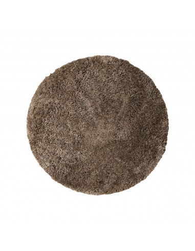 Jups rundt tæppe i polyester plys Ø160 cm - Brun