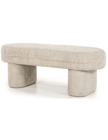 Rama bænk i polyester plys 120 x 45 cm - Taupe