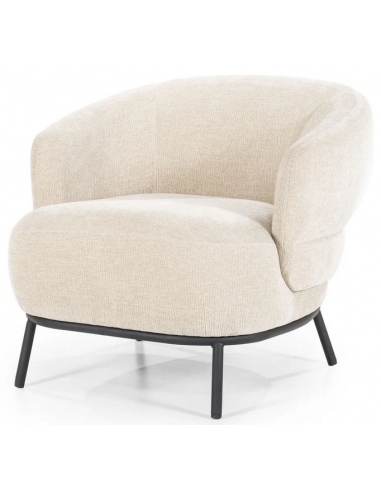 David lænestol i metal og polyester H76 cm - Sort/Taupe