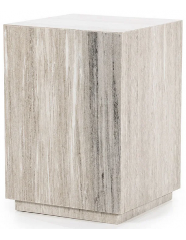 Vince sofabord i marmor 30,5 x 30,5 cm - Beige marmor