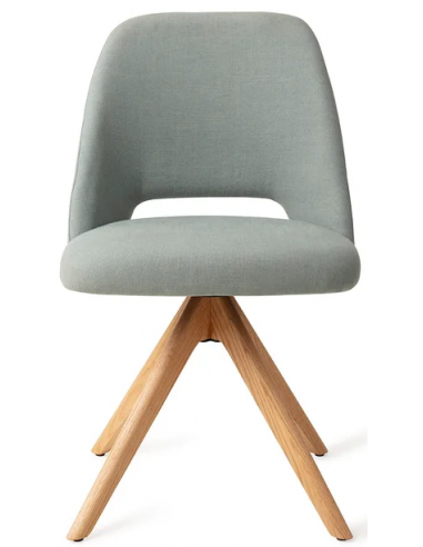 Sasue rotérbar spisebordsstol i tekstil H84,5 cm - Eg/Azur