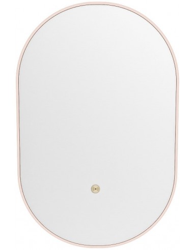 GLOW Spejl med belysning 90 x 45 cm - Rosa