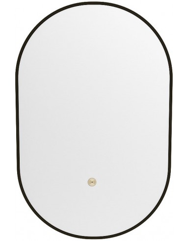 GLOW Spejl med belysning 90 x 45 cm - Sort