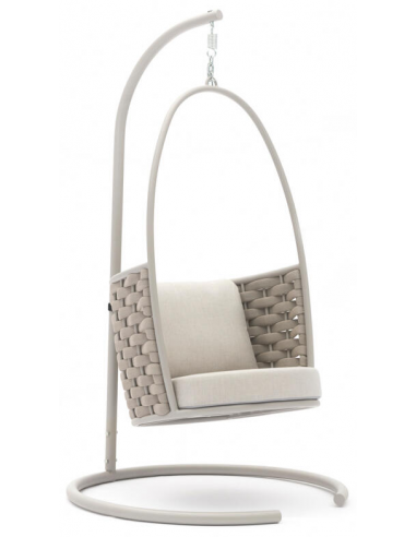 Loop hængestol i aluminium og COUTUREtex H210 cm - Greige