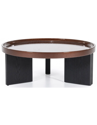 Mayson sofabord i MDF Ø90 cm - Sort/Rød