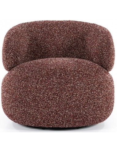 Maeve rotérbar lænestol i polyester H72 cm - Rød meleret