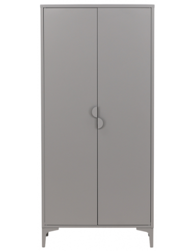 Piri klædeskab i stål H183 x B85 x D45 cm - Lysegrå