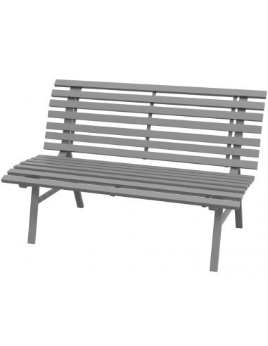 Havebænk i aluminium B123 cm - Grå