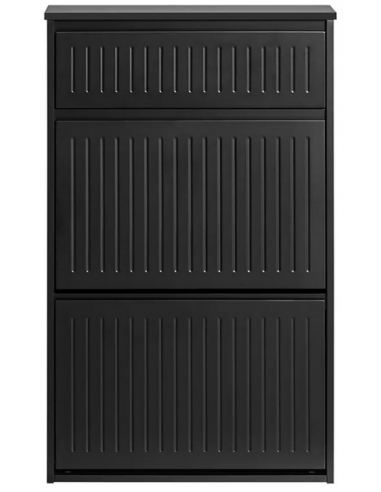 Skoskab i møbelplade H100 x B61 x D26 cm - Sort