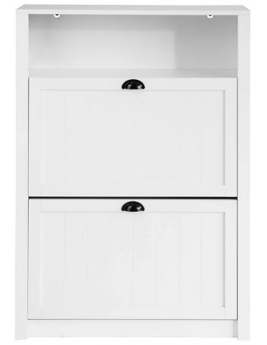 Skoskab i MDF H110 x B80 x D24 cm - Hvid