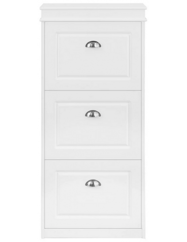 Skoskab i melamin H117 x B53 x D24 cm - Hvid