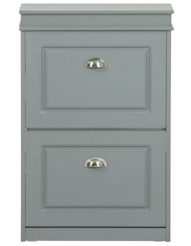 Skoskab i melamin H82 x B53 x D24 cm - Grå