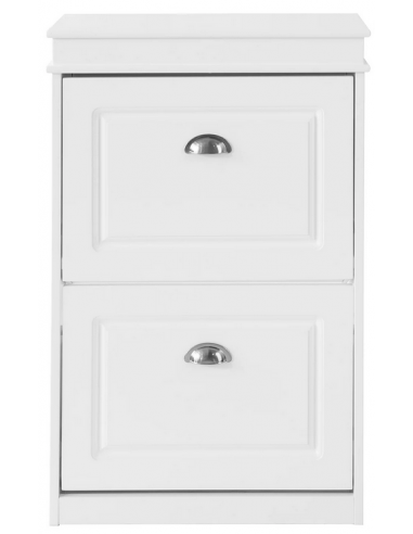 Skoskab i melamin H82 x B53 x D24 cm - Hvid