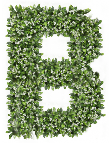 Kunstigt B bogstav H60 cm - Grøn