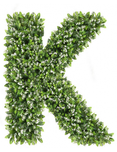 Kunstigt K bogstav H60 cm - Grøn