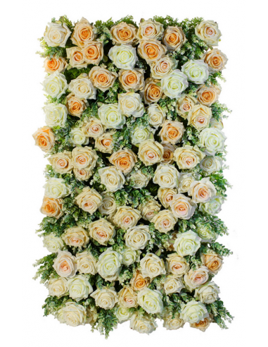 Gentle Morning Plantevæg med kunstige roser 100 x 50 cm