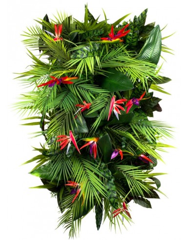 Passion Plantevæg med kunstige planter 100 x 50 cm