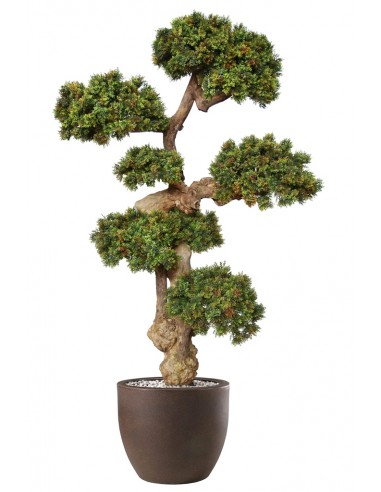 Stort kunstigt Boxwood Pom Pom træ med potte H190 cm