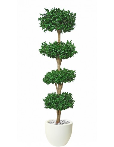 Stort kunstigt Ilex Modus træ med potte H220 cm